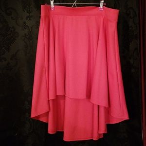 Torrid coral pink high low - high waisted skirt